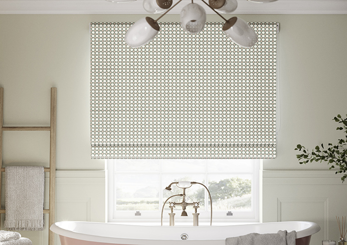 Adelaide, Checkers Rosies Pink - Twist&Fit Roman Blind - Image 3